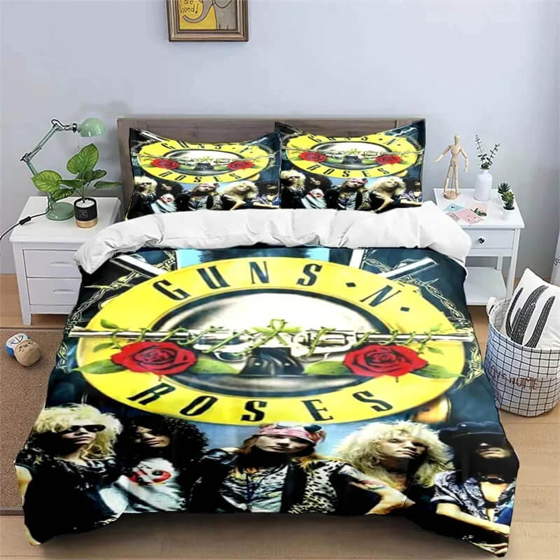 Retro band bedding adult bed
