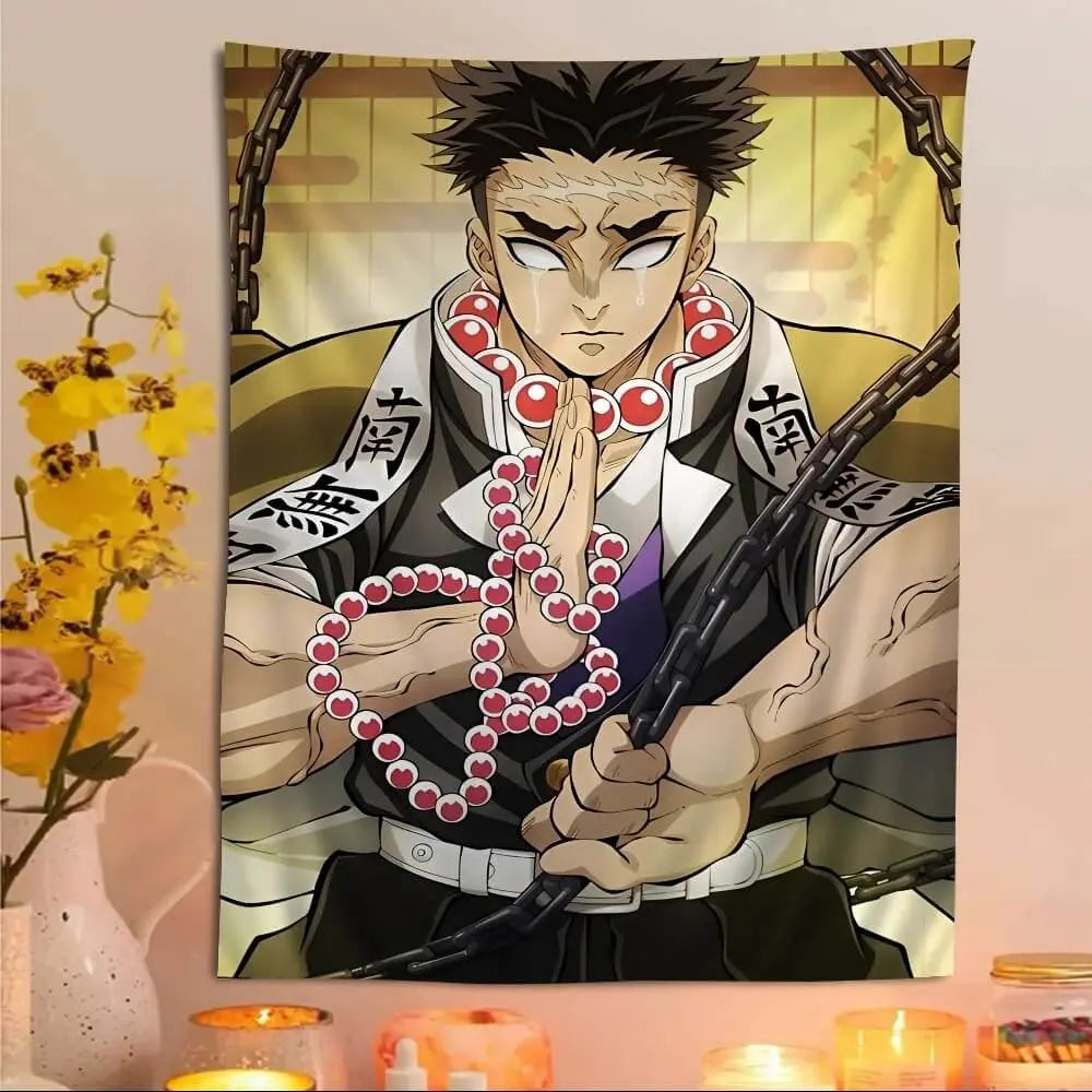 Gyomei Himejima Stone Hashira Meditation Flag

Demon Slayer Wall Flag Featuring Gyomei

Anime Wall Hanging Gyomei Prayer Pose

Kimetsu no Yaiba Gyomei Room Banner

Gyomei Tapestry Fabric Poster for Otaku Decor