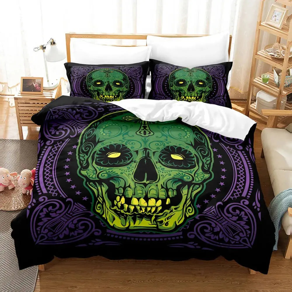 Halloween Sugar Skull Doona Cover