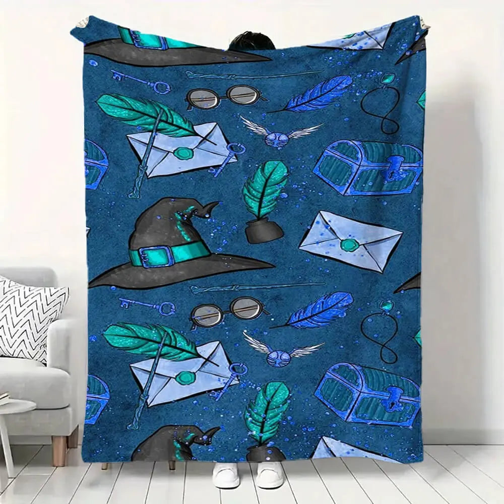 Harry Potter Hogwarts Magical Design Throw Blanket