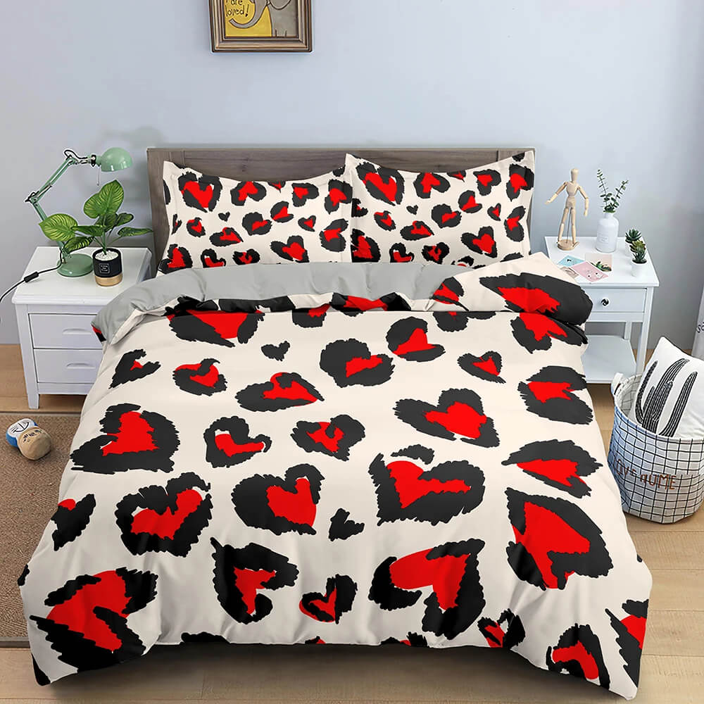 Colorful Heart Shaped Bed Set for Cozy Bedroom