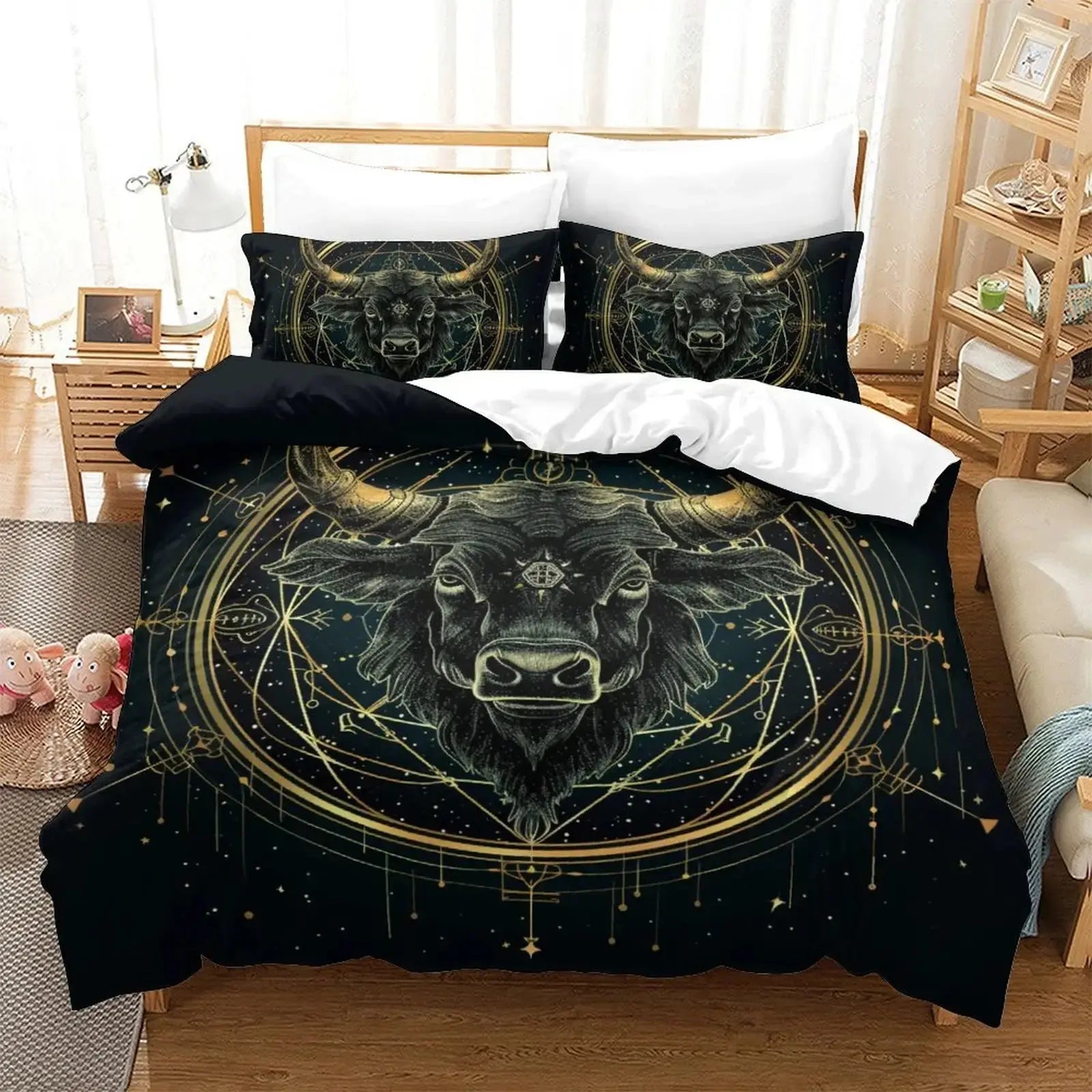 Scottish Highland Cow Dreamcatcher Duvet Cover
