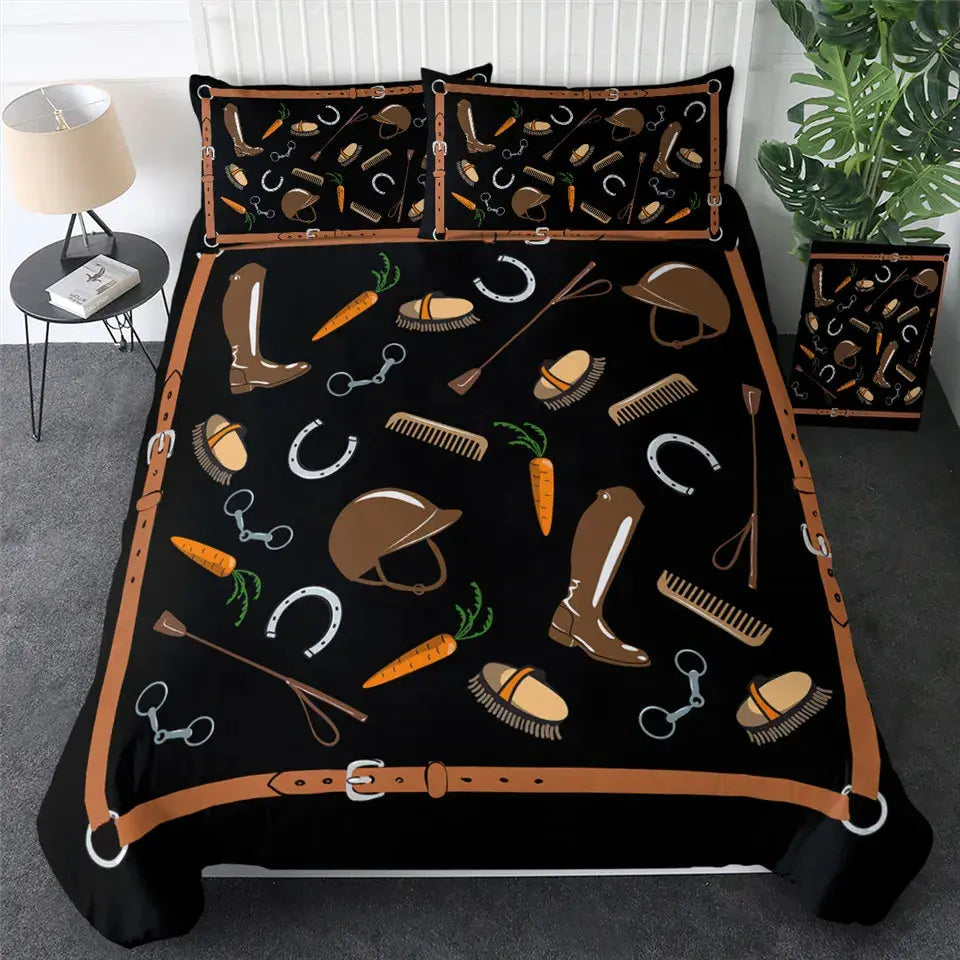 Horse Riding Duvet Cover My Store