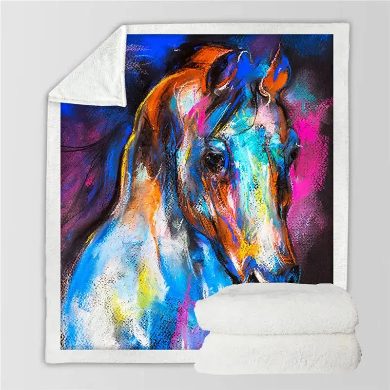 Horse Throw Blanket My Store