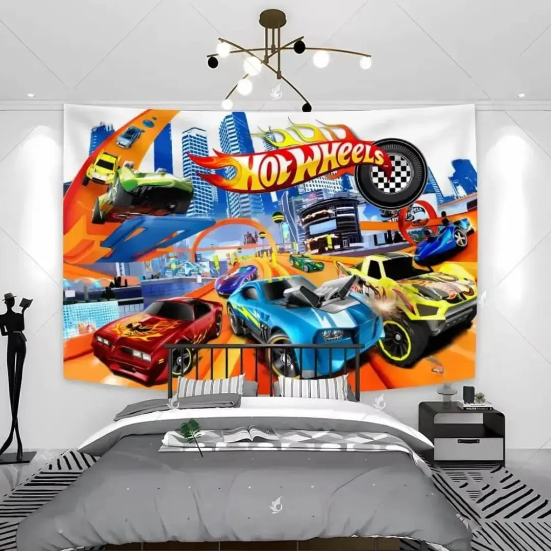 Hot Wheels Racing Car Wall Tapestry Zirconic