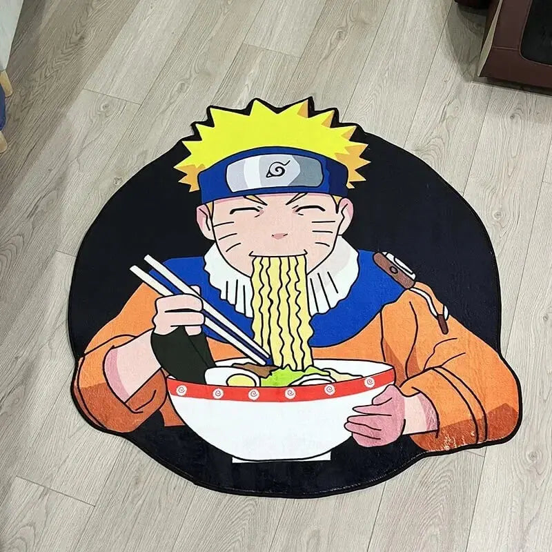Naruto themed irregular carpet with soft plush surface