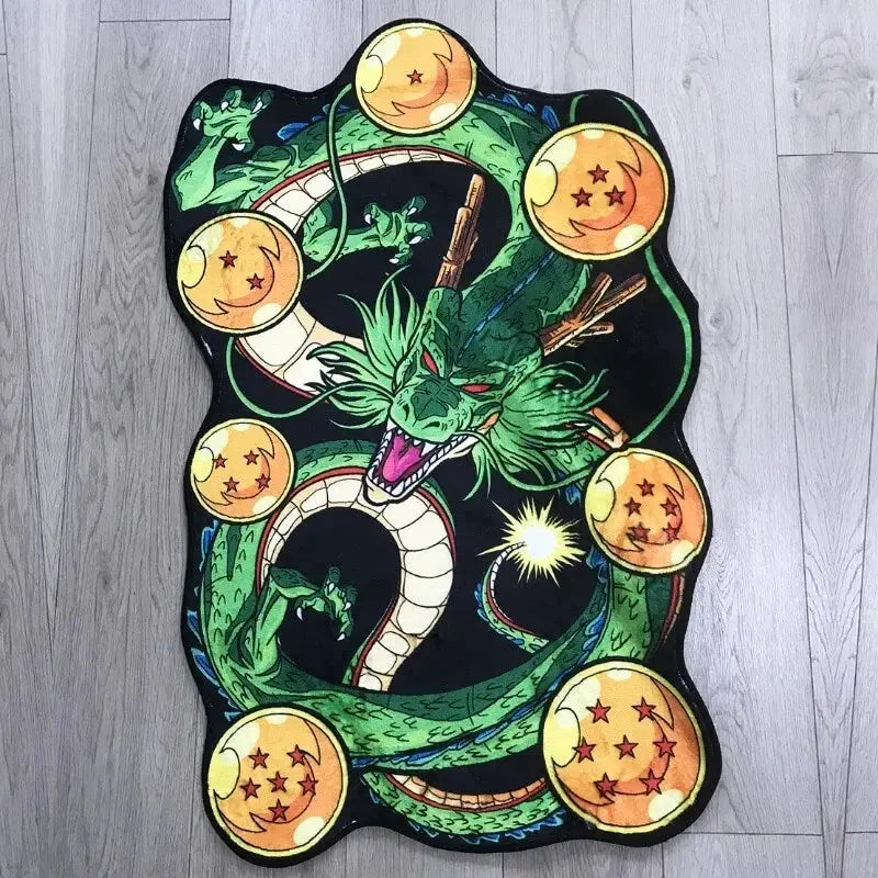 Dragon Ball anime irregular floor mat for gaming room setup