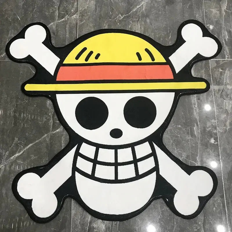 Kawaii anime rug with One Piece Naruto Dragon Ball design