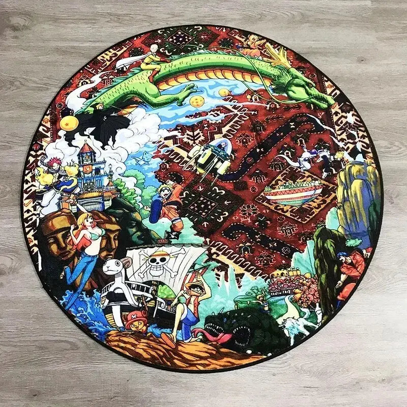 Non-slip plush anime carpet for kids room and bedroom decor