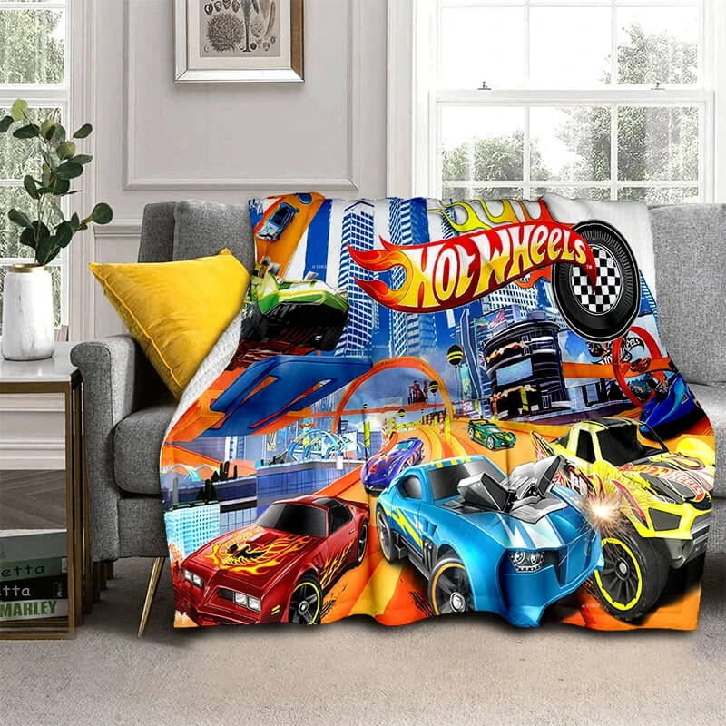 Hot Wheels Racing Car Throw Blanket