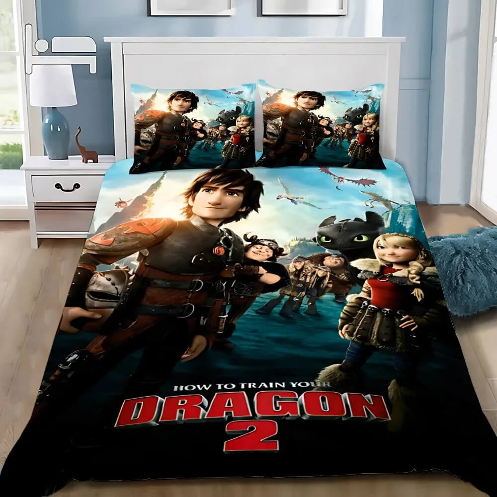 How to Train Your Dragon bedding set for kids gift