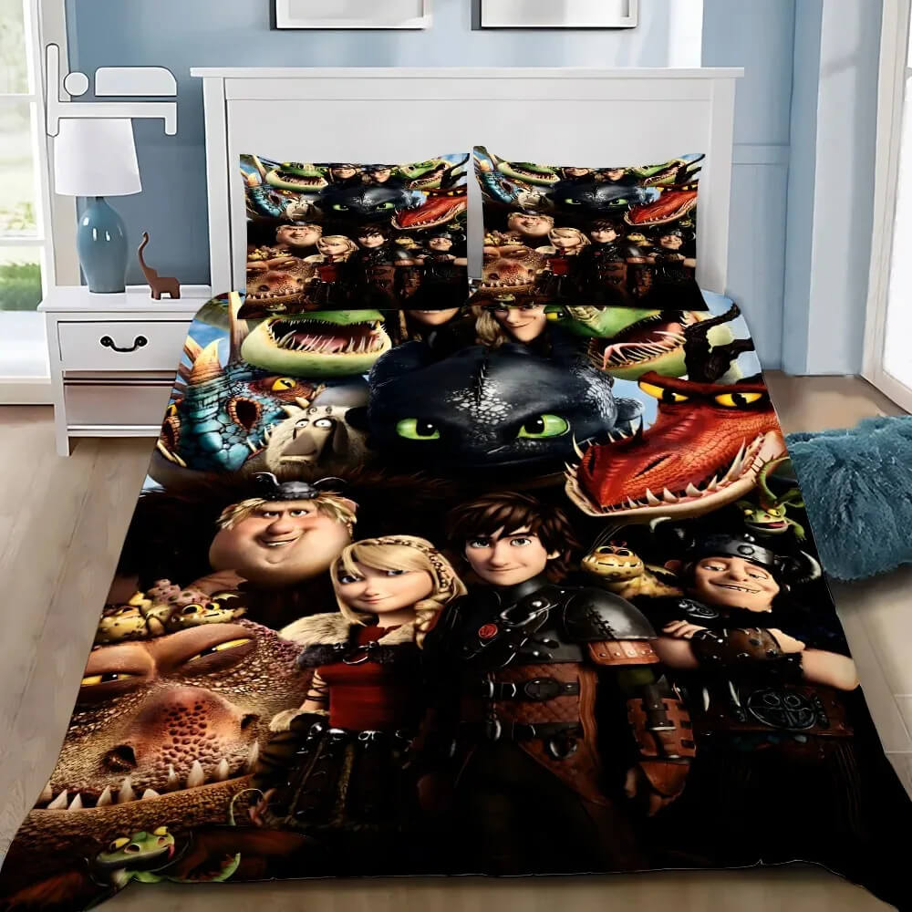 How to Train Your Dragon doona cover toothless bedding unique design
