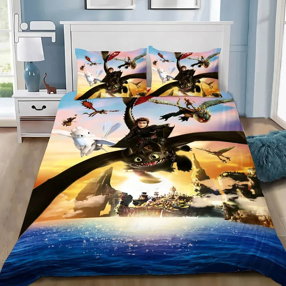dragon character bedding set