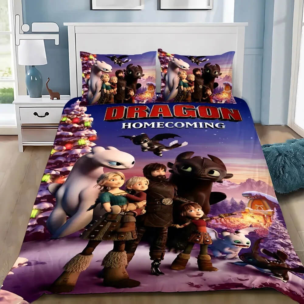 How to Train Your Dragon doona cover for kids bedroom makeover