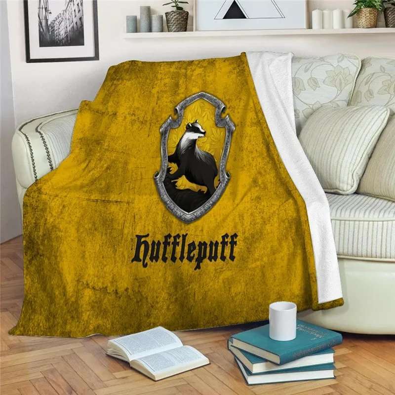 Hufflepuff blanket soft flannel Harry Potter throw