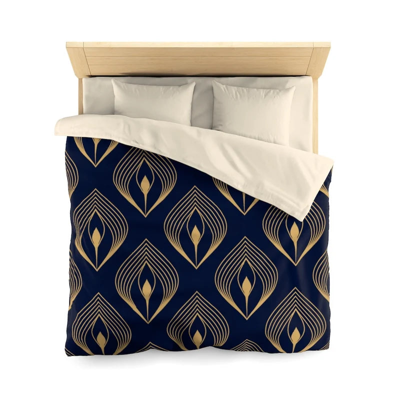 Grey Feather Doona Cover – Luxury Boho Bird Plume Bedding Set For Teens & Adults