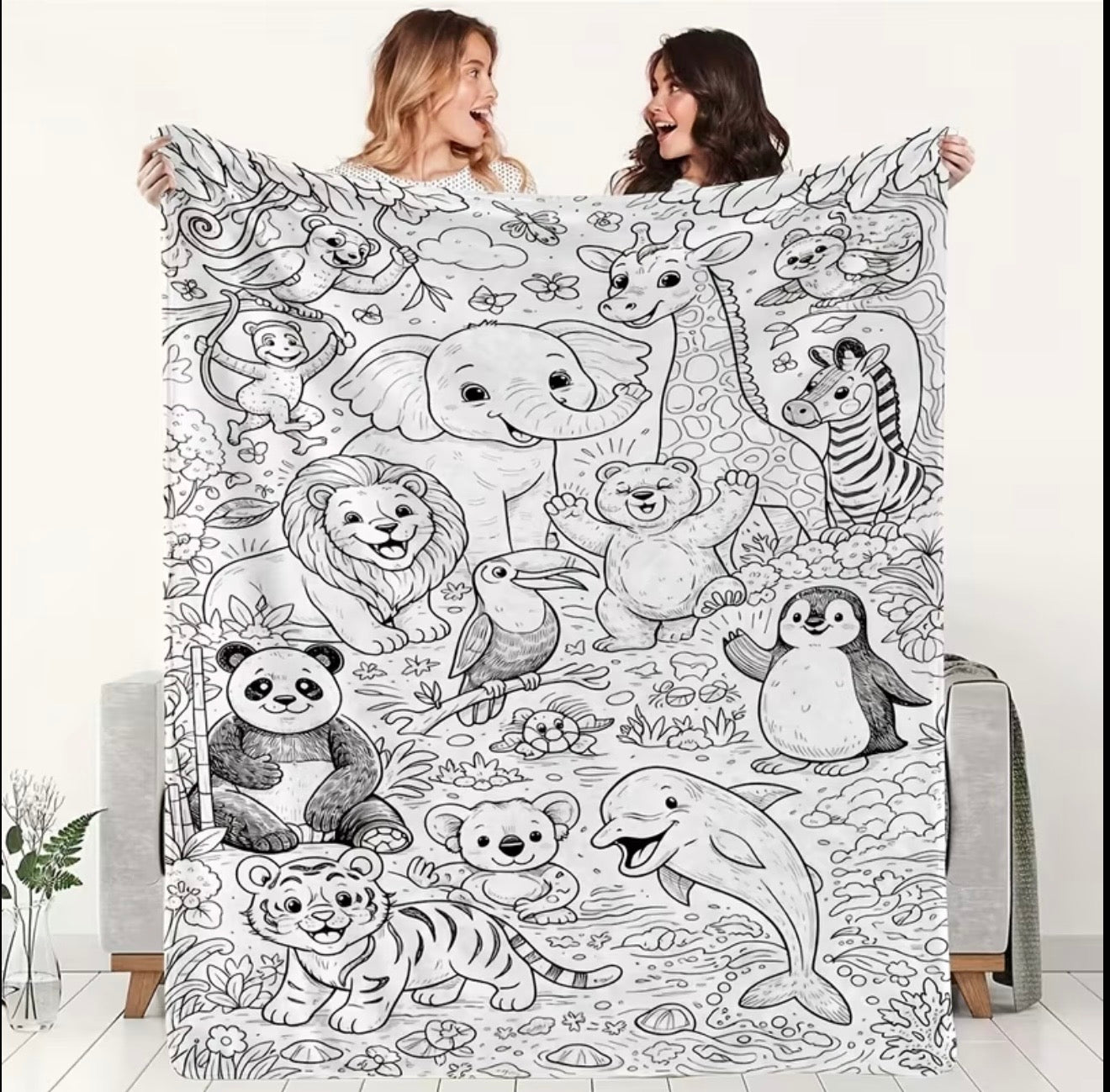 zoo safari diy blanket