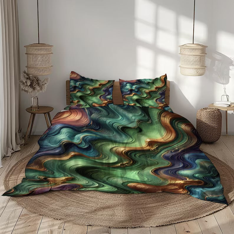 Hippie tie-dye bedding