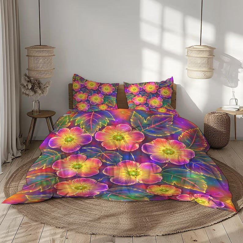 Bohemian swirl quilt cover