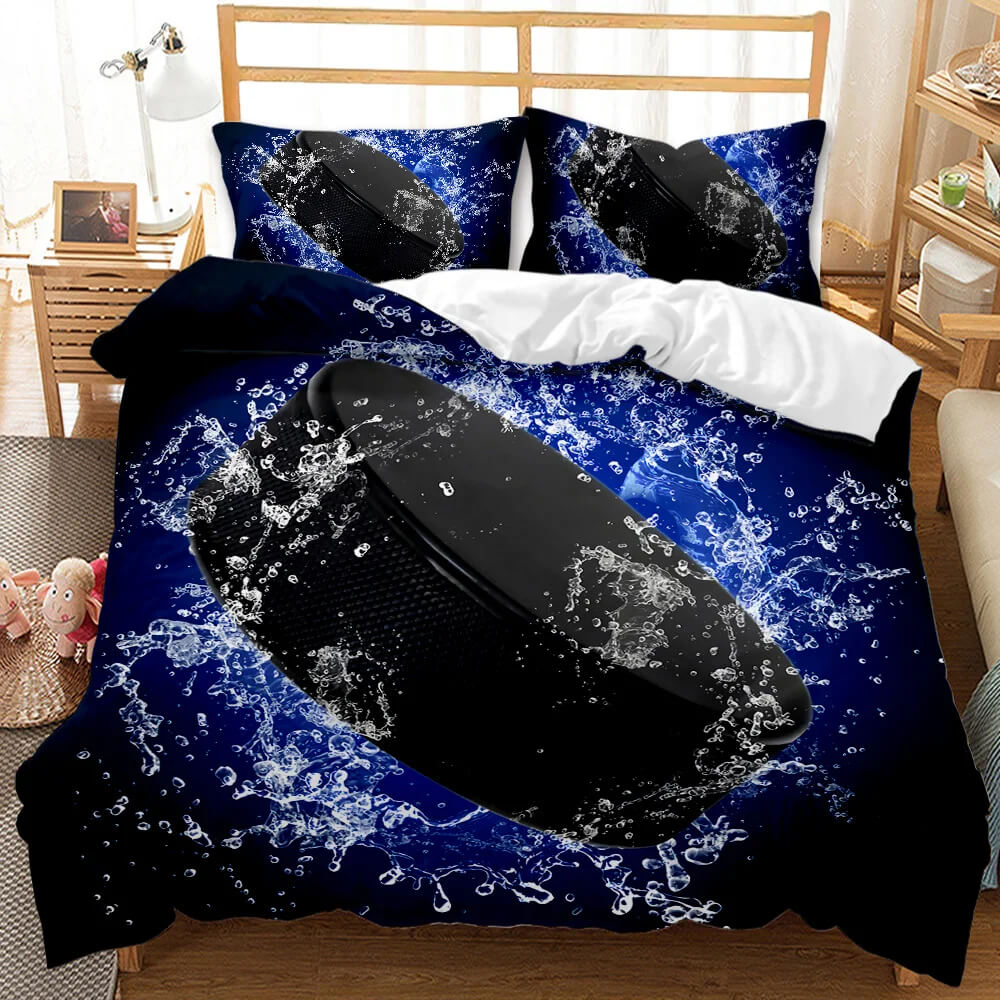 Ice Hockey Goalie Themed Duvet Cover for Boys