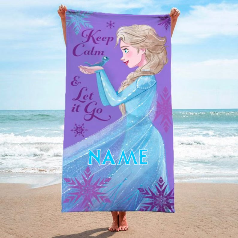 Ice Princess Movie Beach Towels, Princess Beach Towels, Magic World Beach Towel, Princess Beach Towel, Cartoon Movie Beach Towel Gift