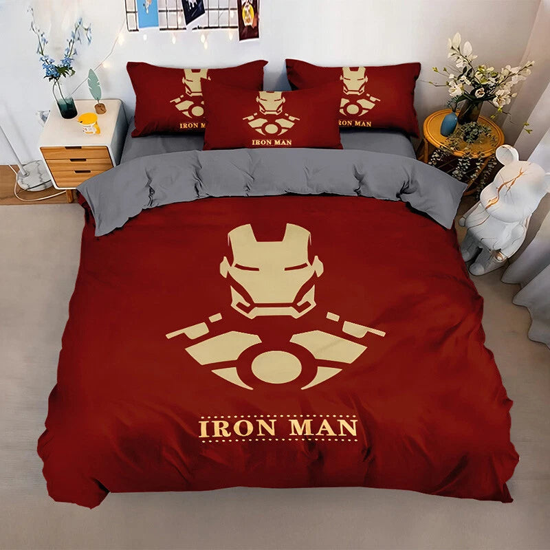 Iron Man Avengers themed bedroom bedding