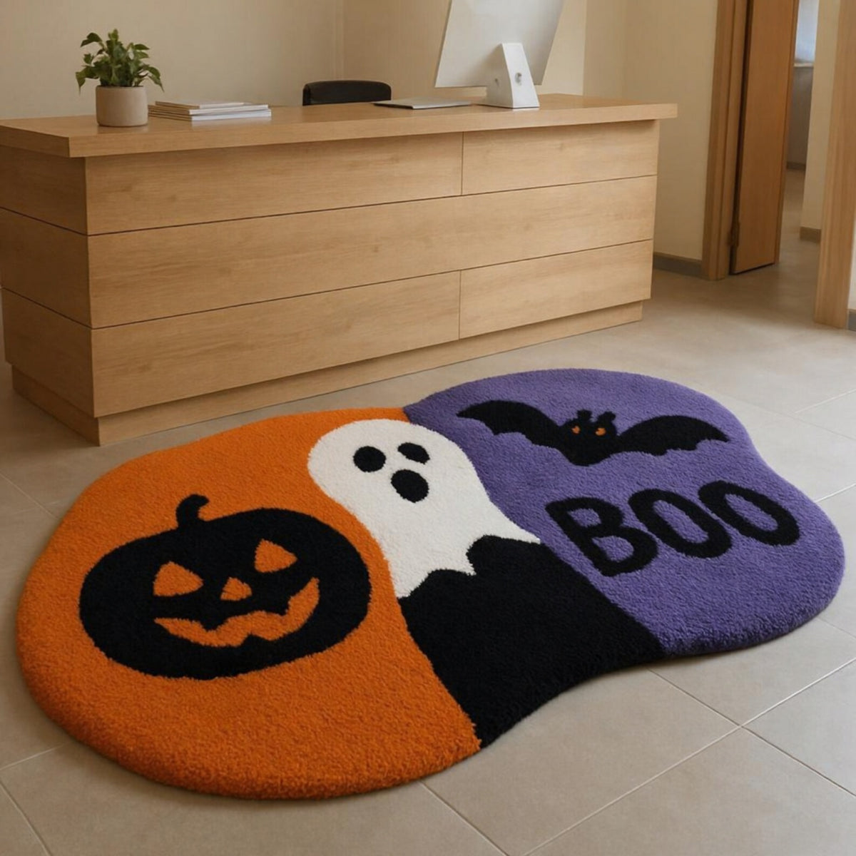 Irregular Rug, halloween Design,Multicolour For Living room