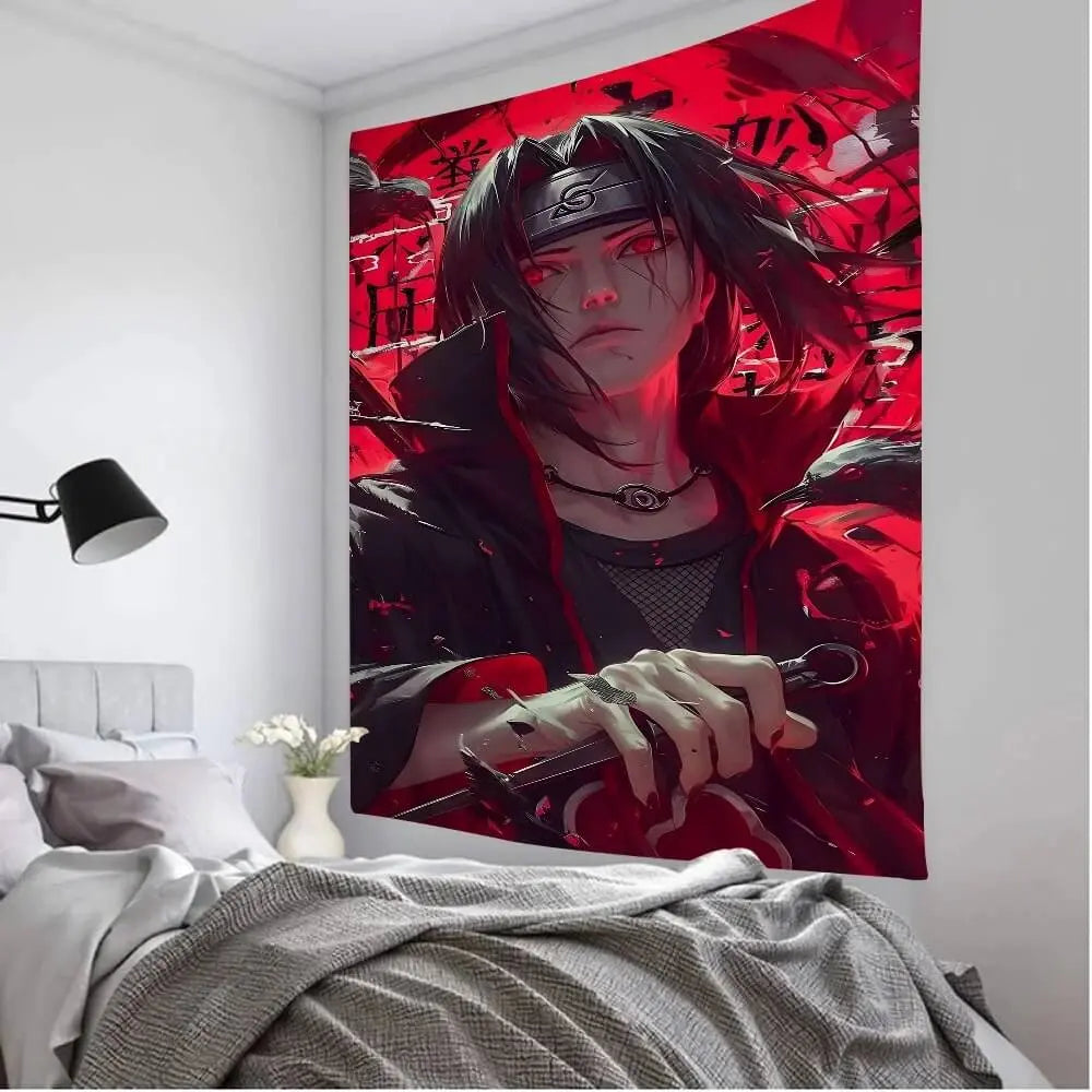 Itachi Uchiha HD printed fabric hanging