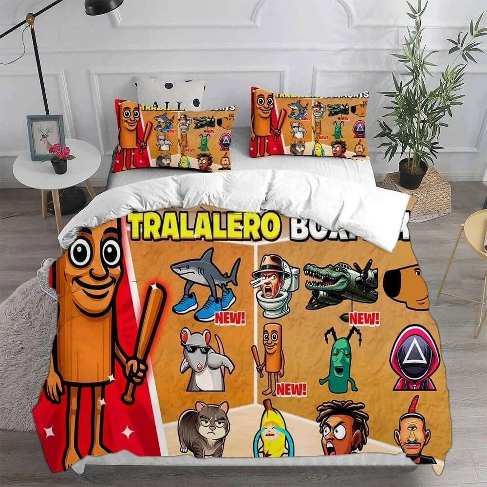 Tung Tung Sahur funny bedroom bedding