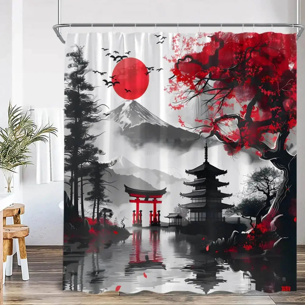 Japanese Cherry Blossom Shower Curtain