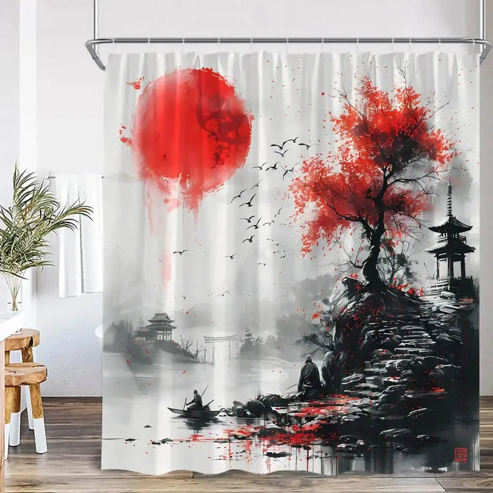 Japanese Cherry Blossom Shower Curtain