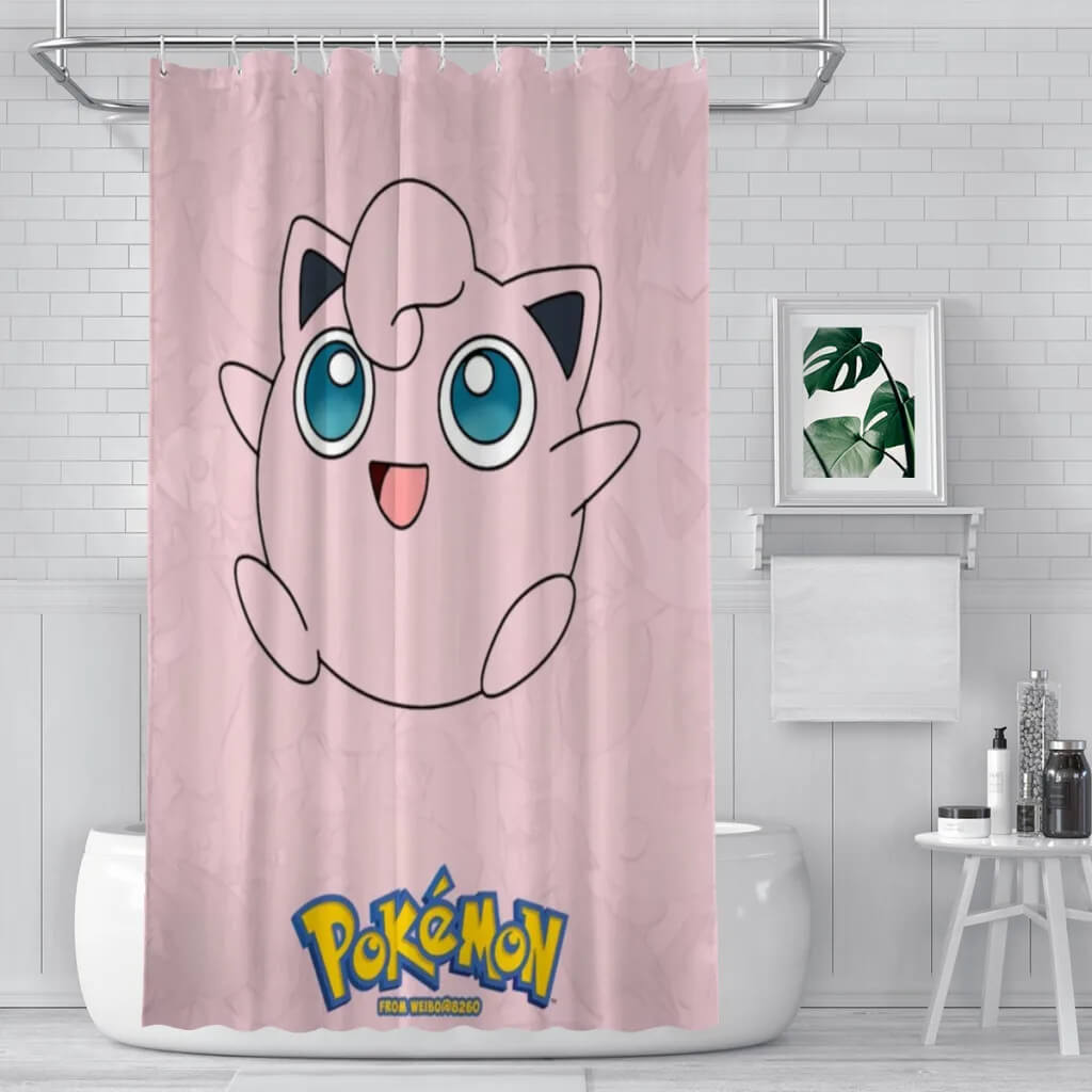 Jigglypuff Pokemon Shower Curtain