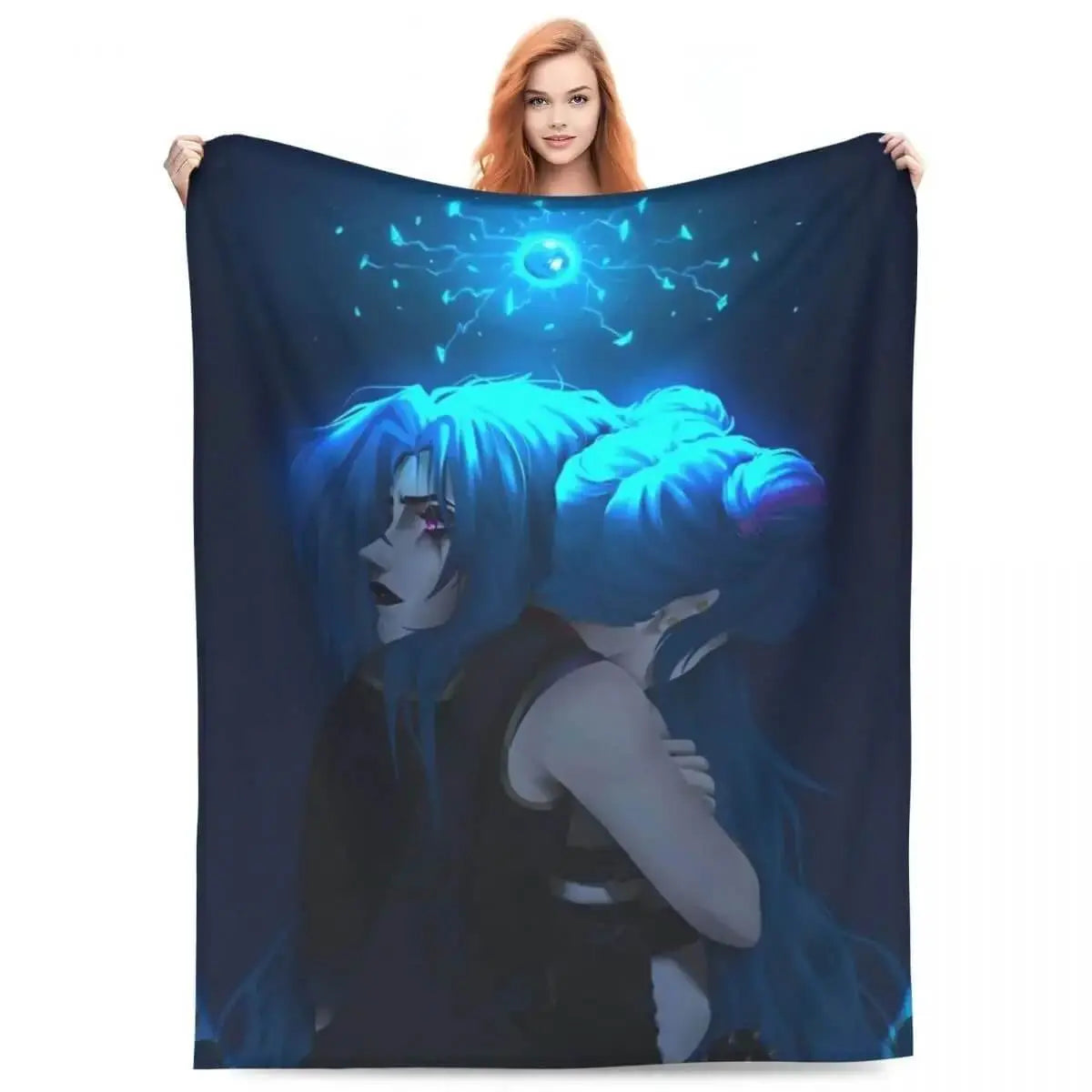 Jinx Arcane League Of Legends Throw Blanket