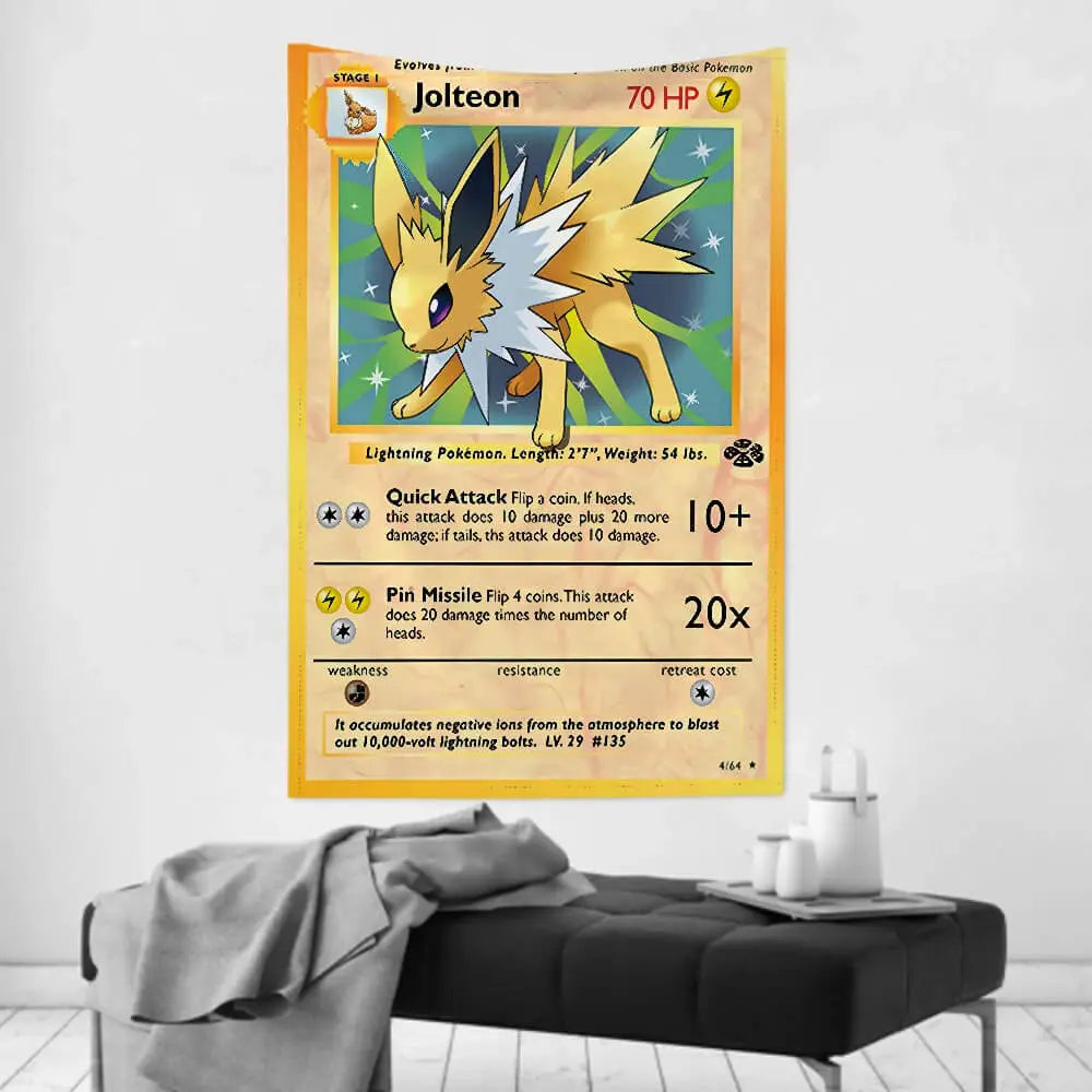 Jolteon Wall Hanging - Pokemon Card Tapestry