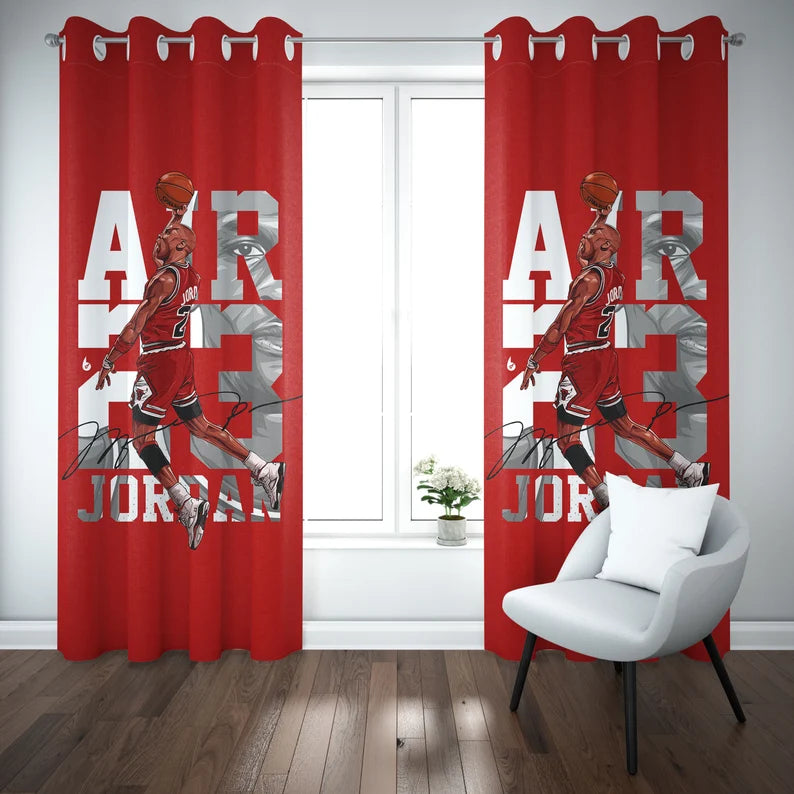 Jordan Curtain, Hypebeast Curtain, Sneaker Room Decor, Gift For, Living Room and Bedroom Curtain, Gamer Gift, Housewarming Gift