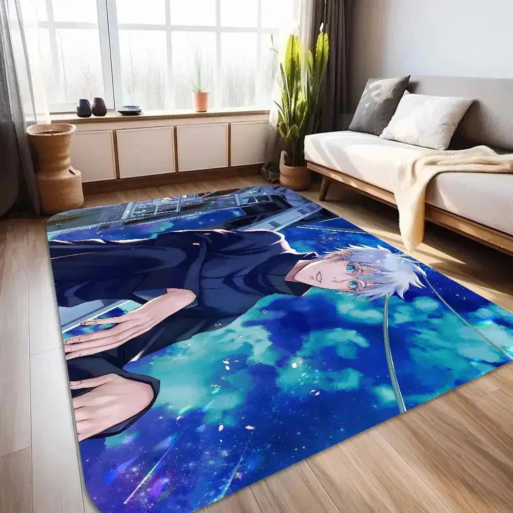 Jujutsu Kaisen floor mat showing cursed energy effects of Gojo and Itadori