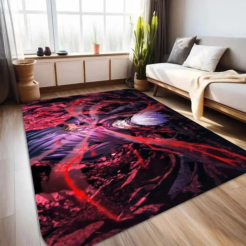 Otaku-style room rug with Gojo and Itadori from JJK in action scene