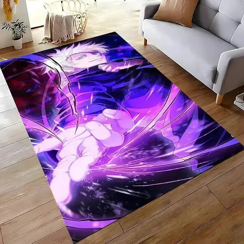 Stylish room accent rug with JJK anime characters Gojo and Itadori