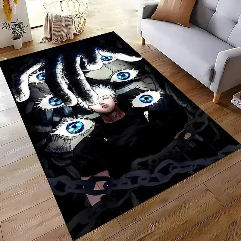 Limited edition anime rug featuring Gojo and Itadori from Jujutsu Kaisen