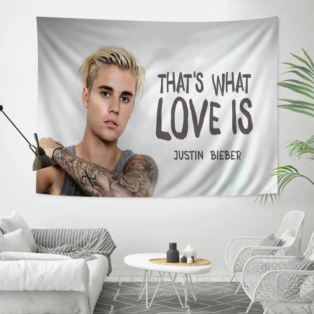 Justin Bieber Singer Wall Hanging Tapestry Zirconic