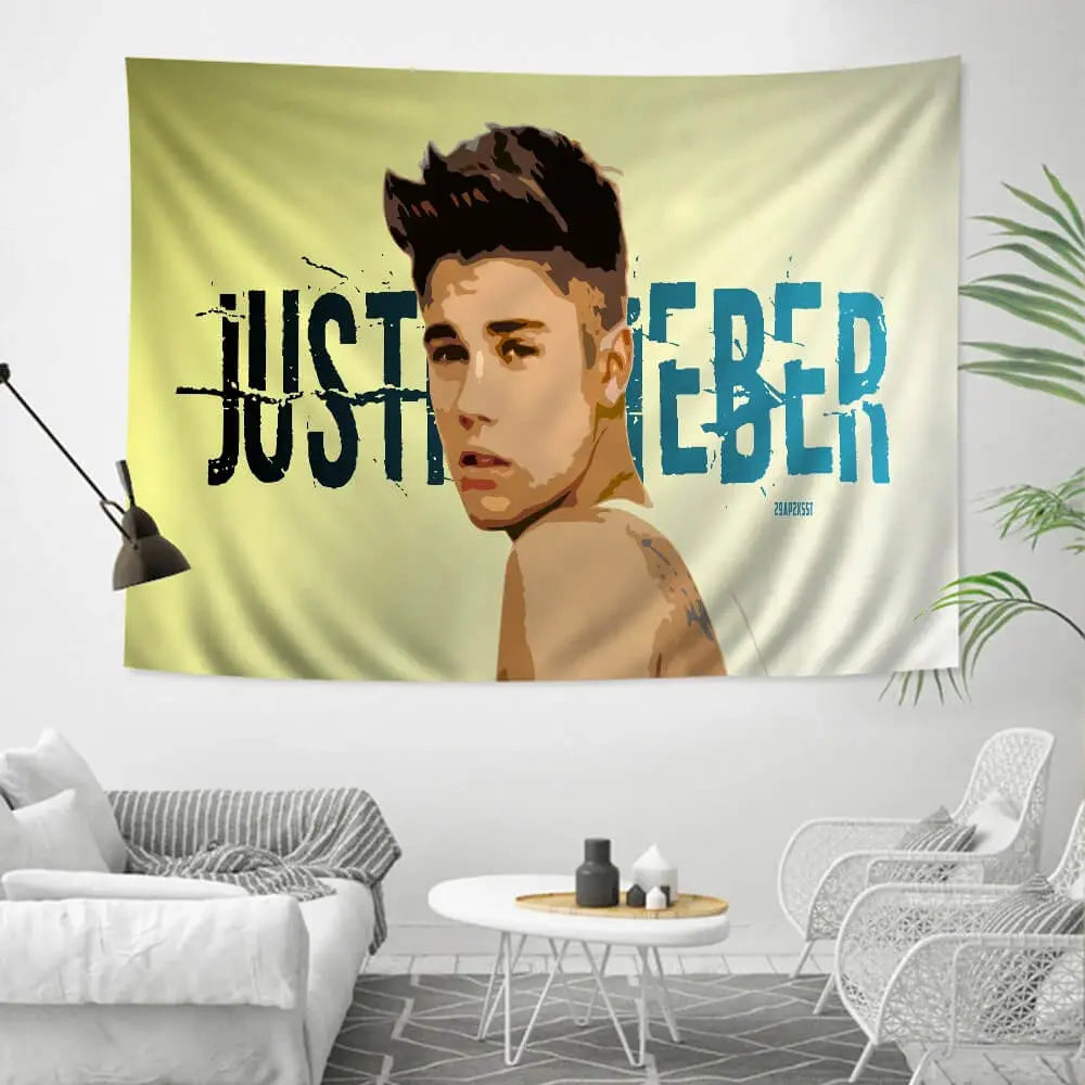Justin Bieber Kids Wall Tapestry Zirconic