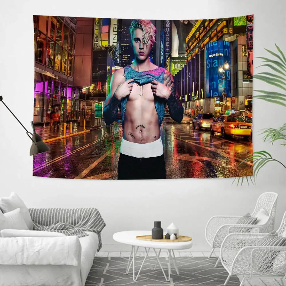 Justin Bieber Tapestry Zirconic