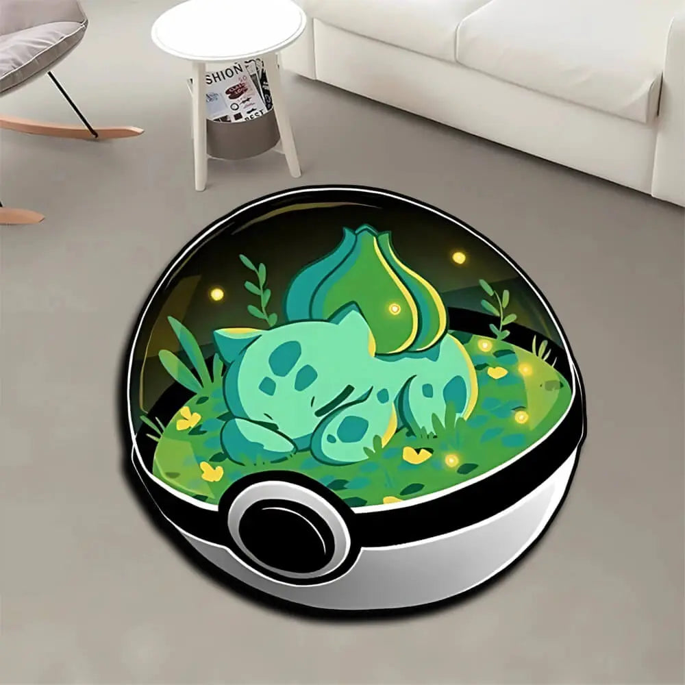 Adorable Pokémon Bulbasaur Cartoon Carpet for Bedroom and Living Room