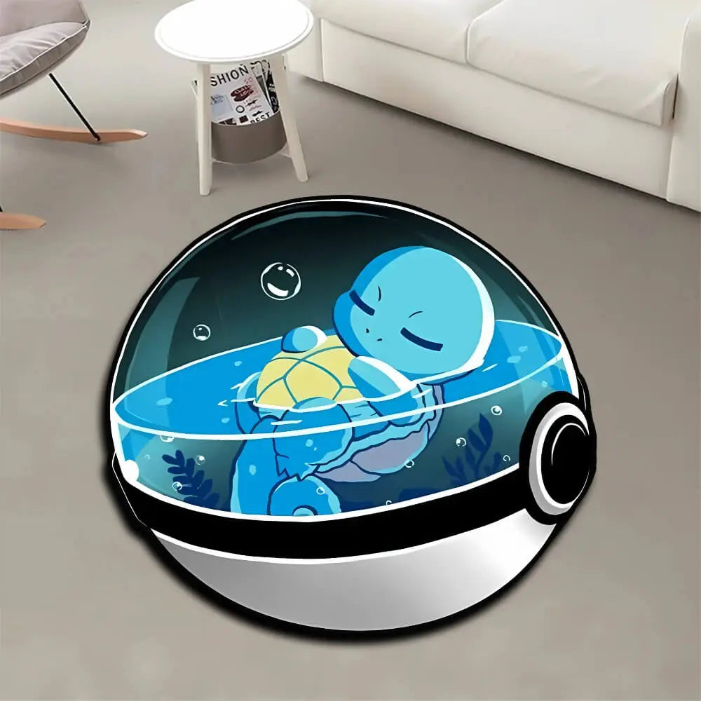 Soft Kawaii Pokémon Squirtle Floor Mat for Bedroom and Playroom