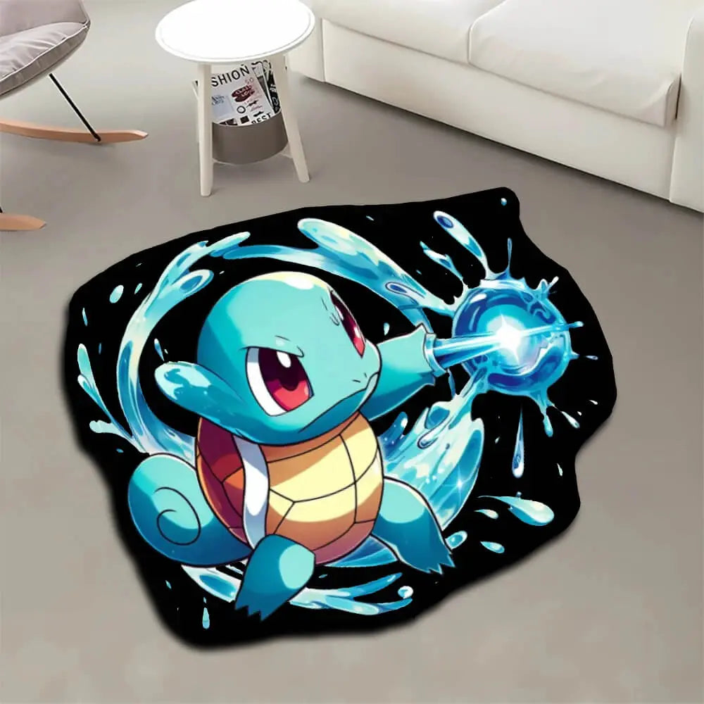 Kawaii Anime Squirtle Pokemon Carpet for Cozy Bedroom Decoration
