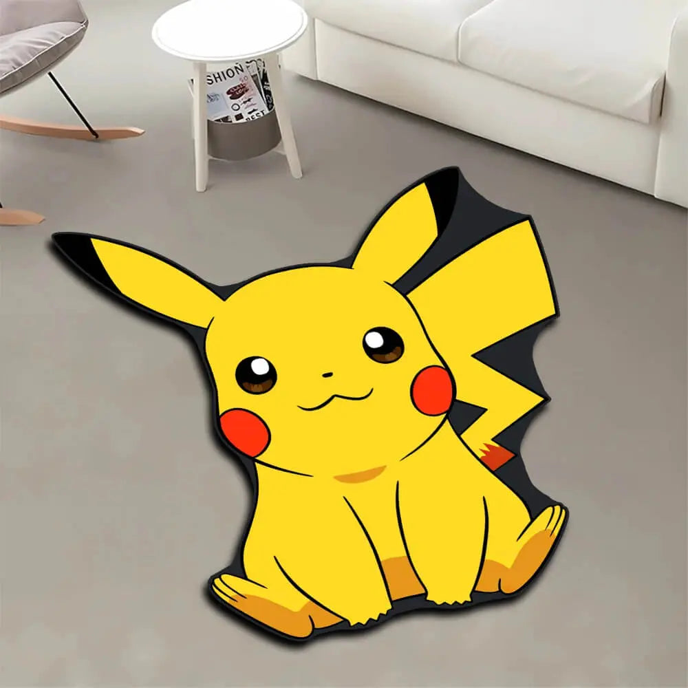 Pikachu Pokémon Irregular Carpet for Playroom and Living Room