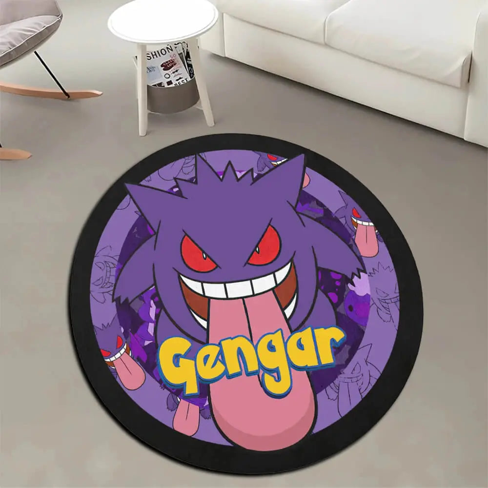 Kawaii Cartoon Pokémon Gengar Rug with Soft Flannel Material