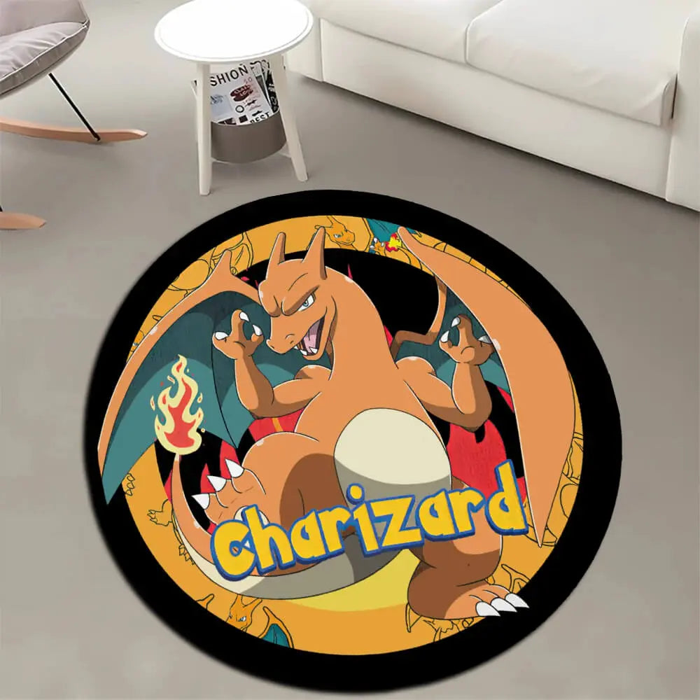 Irregular Pokémon Charizard Cartoon Carpet for Kids Room Flooring