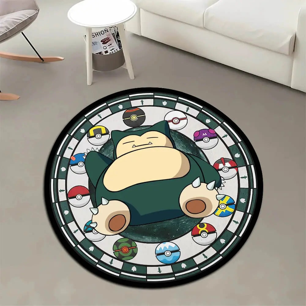 Cozy Kawaii Pokémon Snorlax Floor Mat for Anime Fans Home Decor