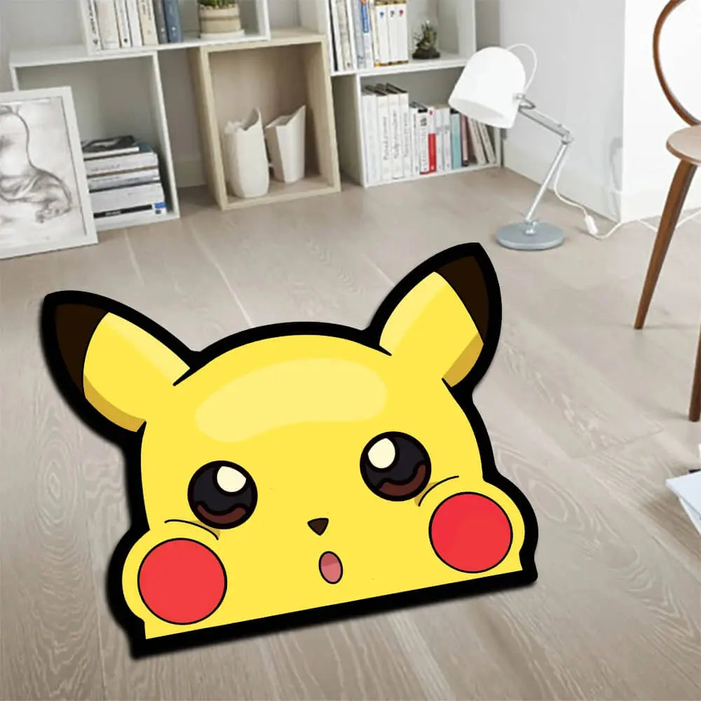 Pokémon Pikachu Themed Floor Rug for Kids Room Interior Design
